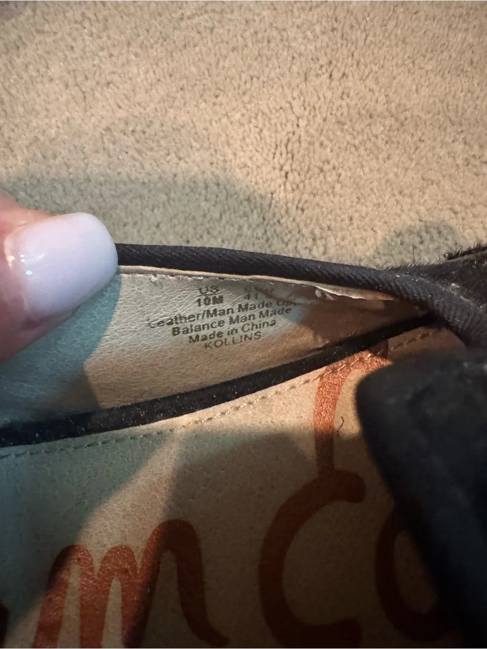 Sam Edelman Black Suede Loafers with Silver Chain Accent
